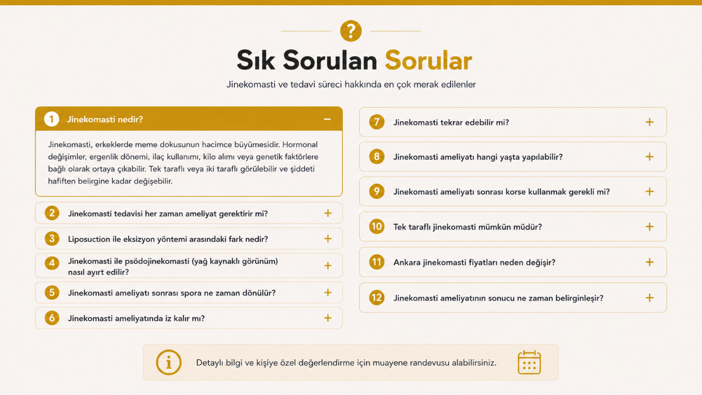 Ankara jinekomasti ameliyatı sonuçları