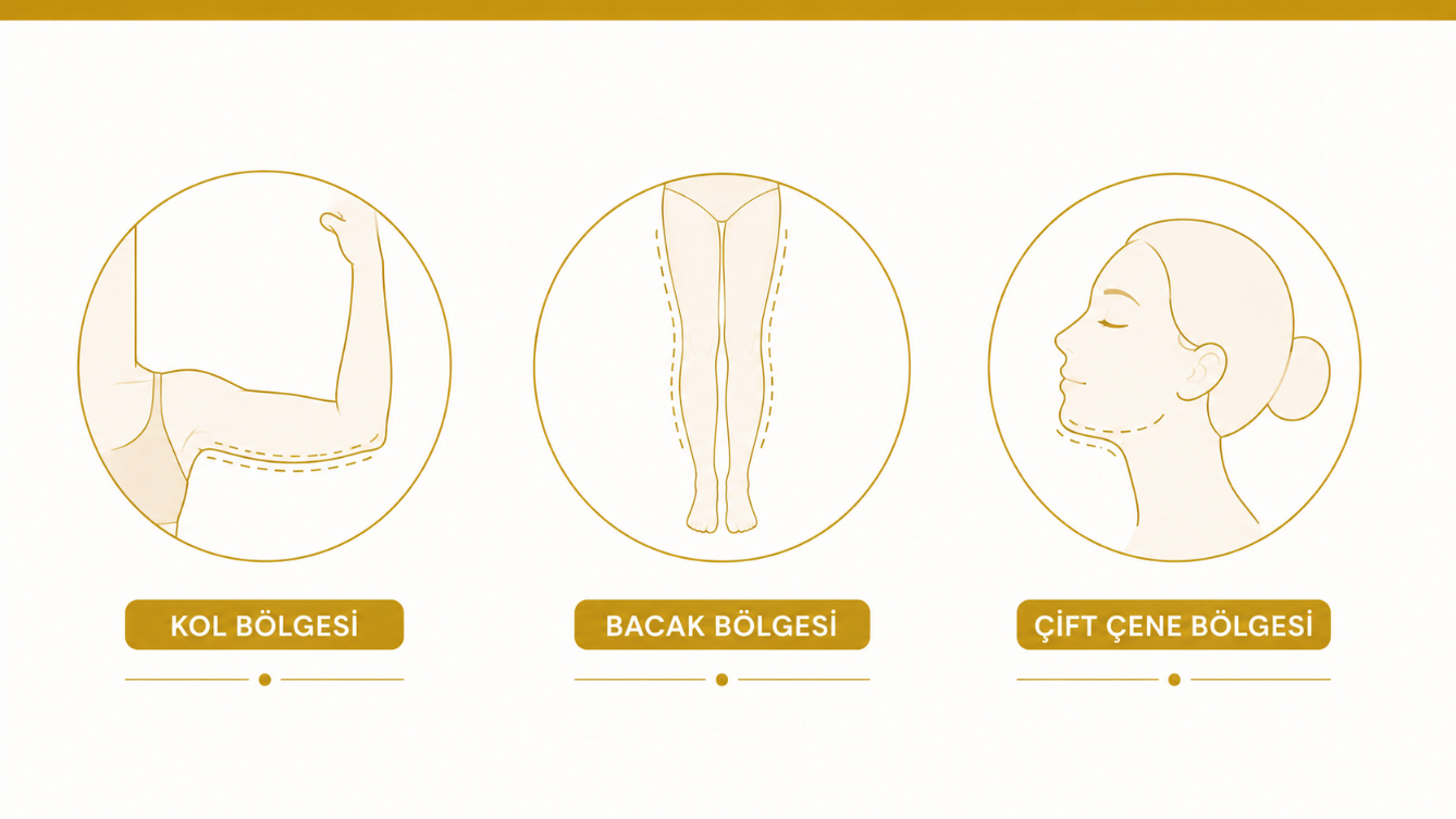Kol, bacak ve çift çene liposuction