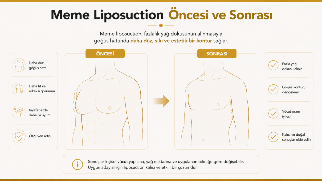Liposuction yöntemiyle jinekomasti ameliyatı